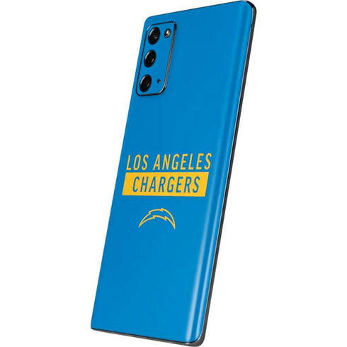 NFL Los Angeles Chargers Blue Performance Series Galaxy Note20 5G Skin